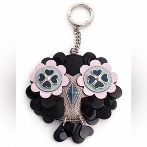 Kate Spade New York Owl Leather Keychain Bag Charm Black Pink Blue NWOT